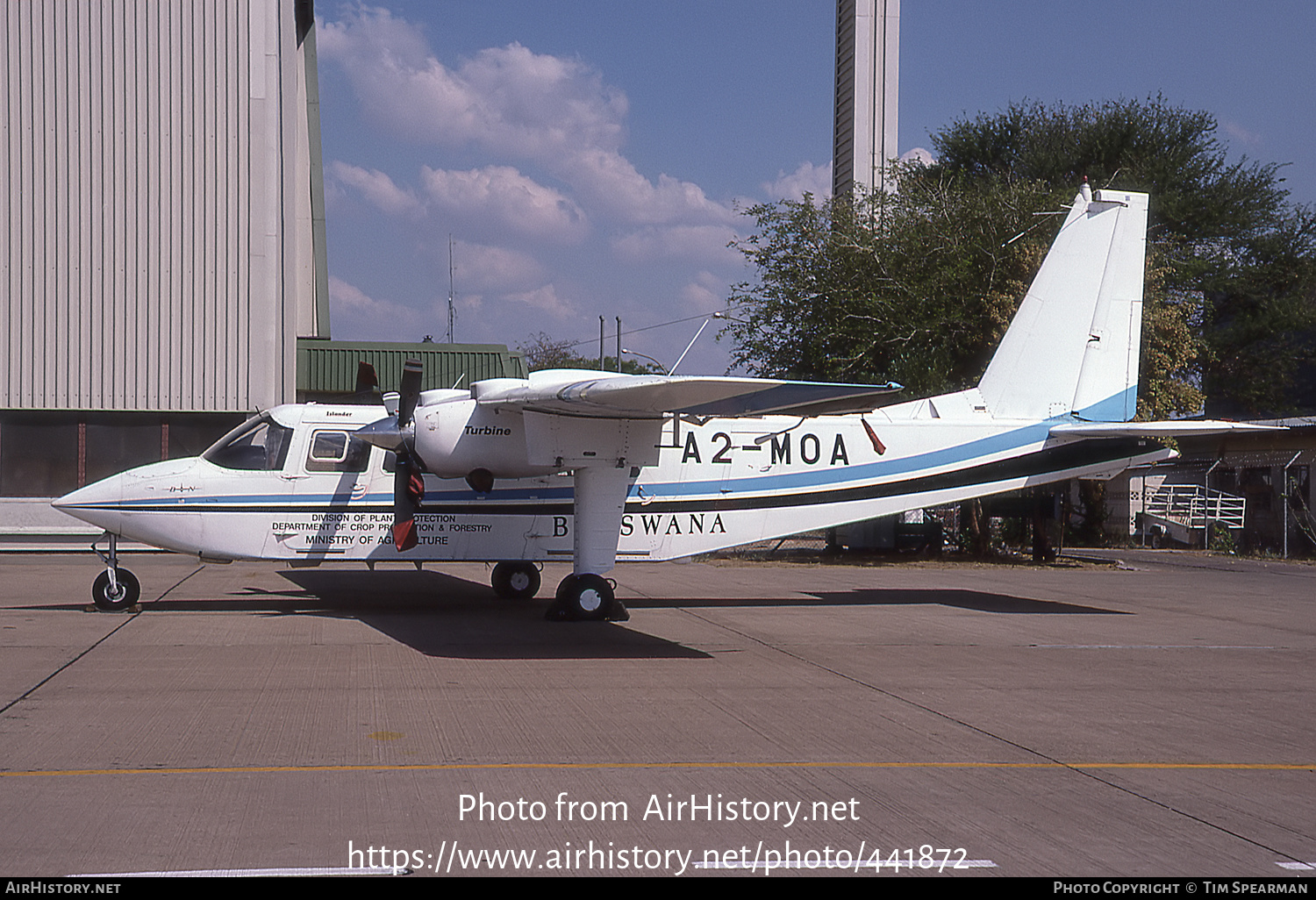 Aircraft Photo of A2-MOA | Britten-Norman BN-2T Turbine Islander | Ministry of Agriculture | AirHistory.net #441872