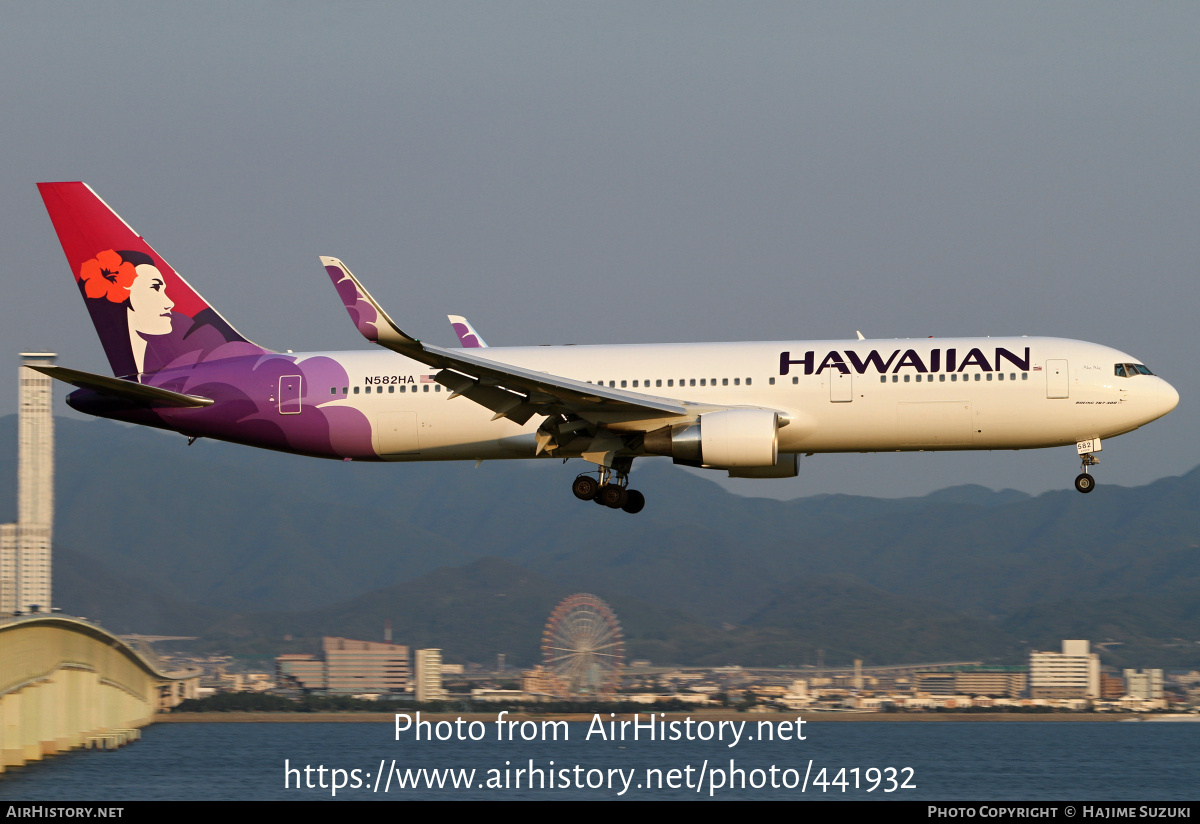 Aircraft Photo of N582HA | Boeing 767-33A/ER | Hawaiian Airlines | AirHistory.net #441932