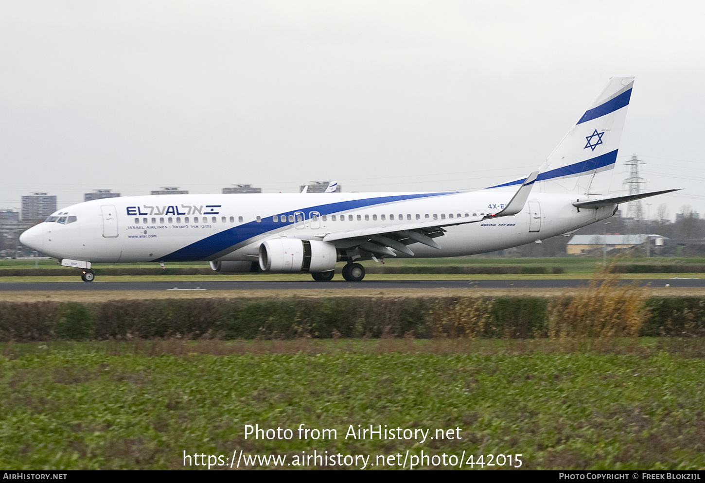 Aircraft Photo of 4X-EKP | Boeing 737-8Q8 | El Al Israel Airlines | AirHistory.net #442015