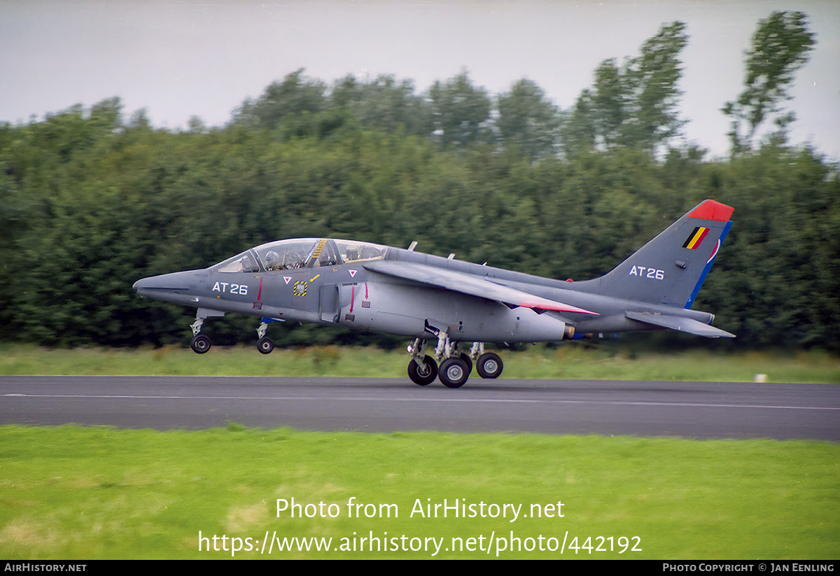 Aircraft Photo of AT26 | Dassault-Dornier Alpha Jet 1B | Belgium - Air Force | AirHistory.net #442192