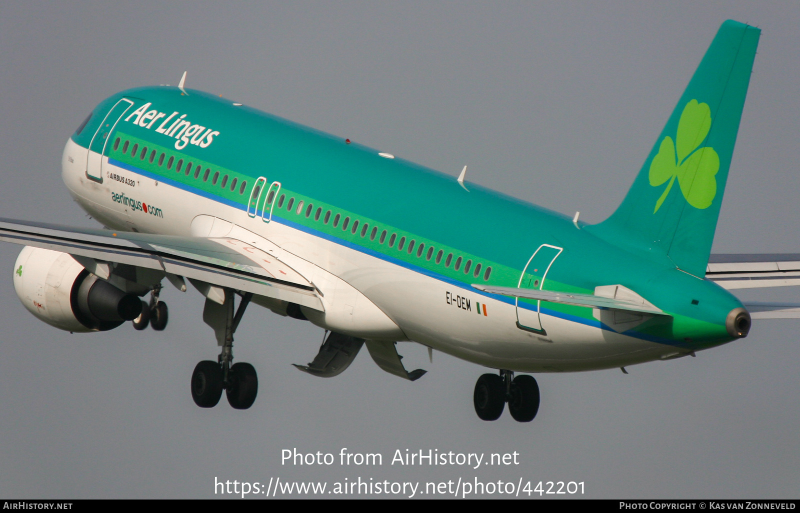 Aircraft Photo of EI-DEM | Airbus A320-214 | Aer Lingus | AirHistory.net #442201