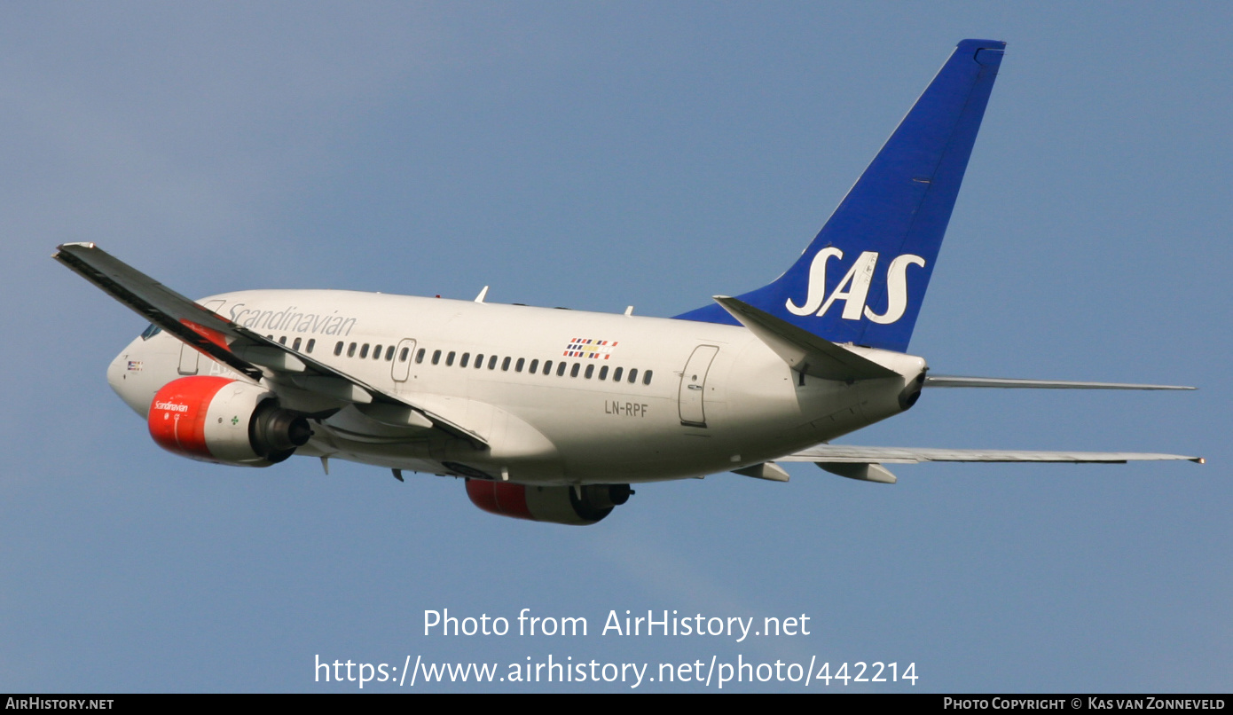 Aircraft Photo of LN-RPF | Boeing 737-683 | Scandinavian Airlines - SAS | AirHistory.net #442214