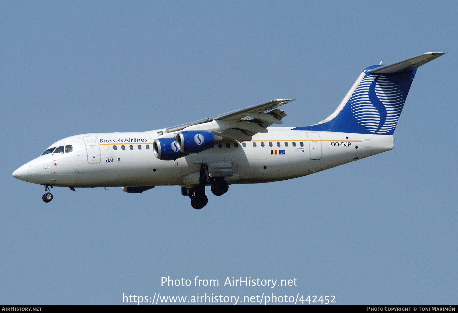 Aircraft Photo of OO-DJR | British Aerospace Avro 146-RJ85 | SN Brussels Airlines | AirHistory.net #442452