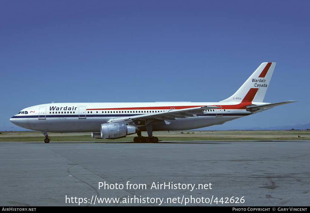 Aircraft Photo of C-GIZJ | Airbus A300B4-203 | Wardair Canada | AirHistory.net #442626