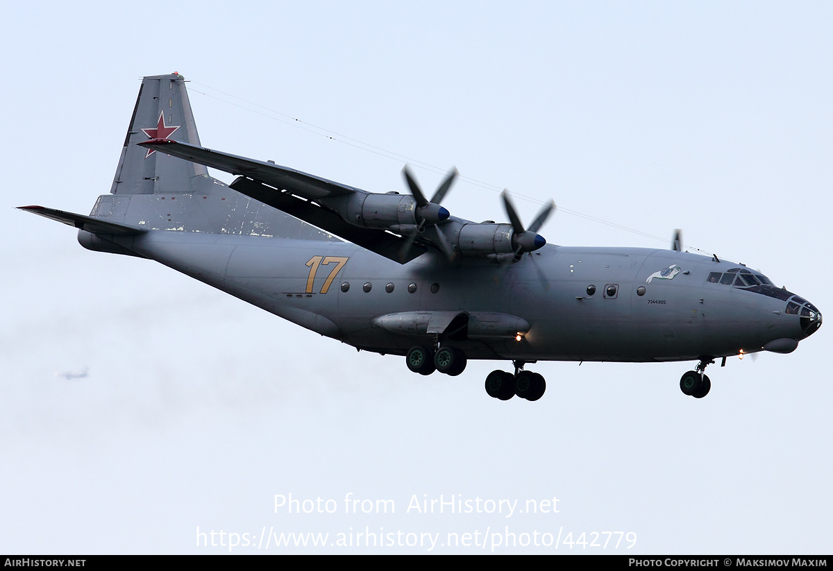 Aircraft Photo of 17 yellow | Antonov An-12BK | Russia - Air Force | AirHistory.net #442779