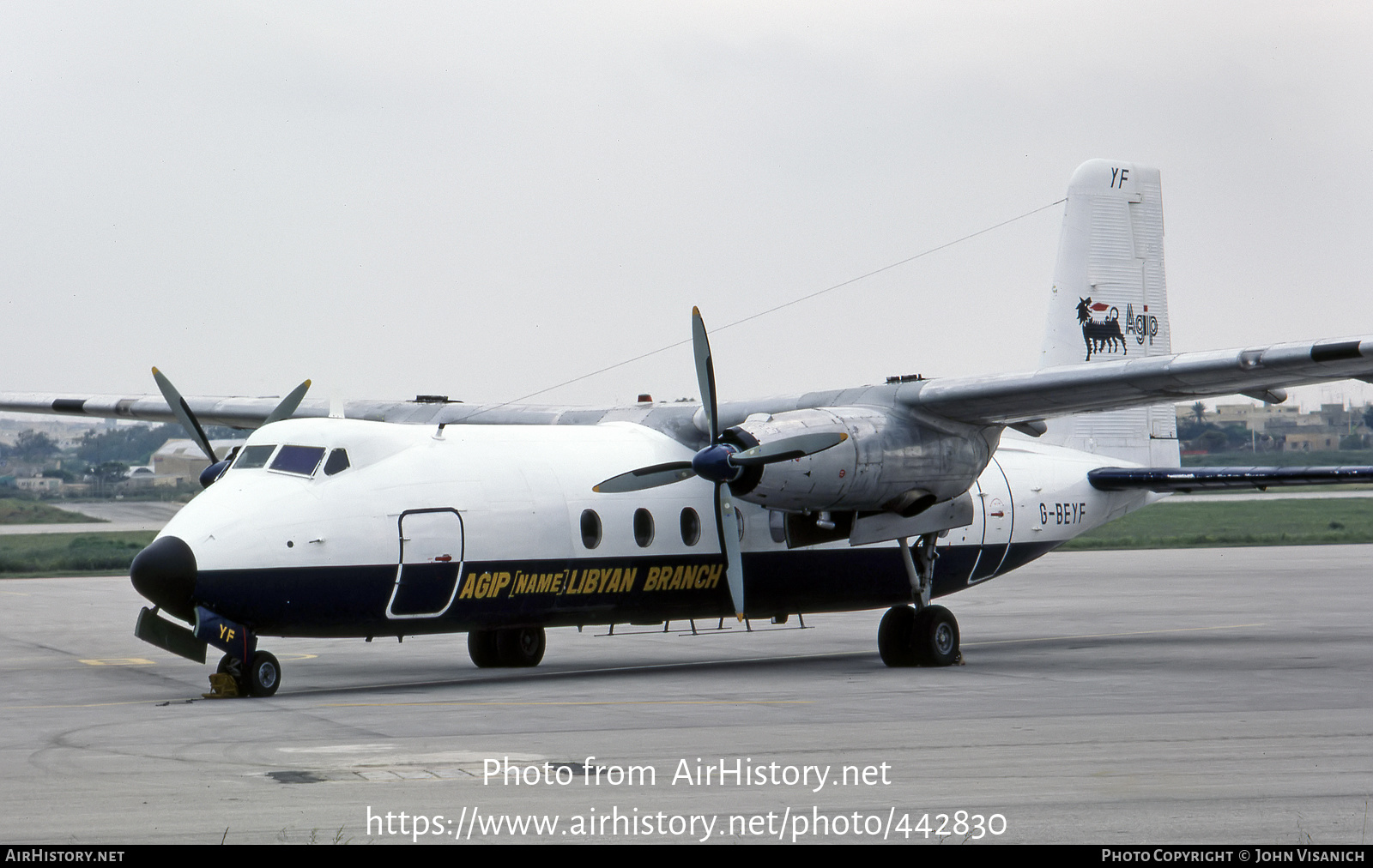 Aircraft Photo of G-BEYF | Handley Page HPR-7 Herald 401 | AGIP Libyan Branch | AirHistory.net #442830