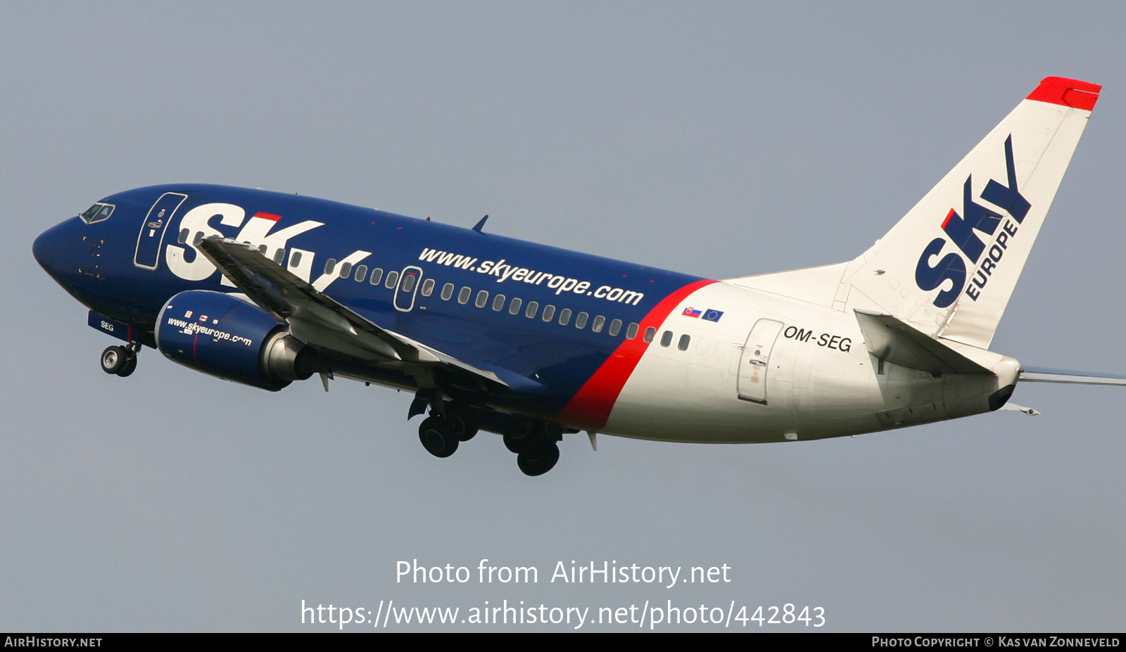 Aircraft Photo of OM-SEG | Boeing 737-5Y0 | SkyEurope Airlines | AirHistory.net #442843