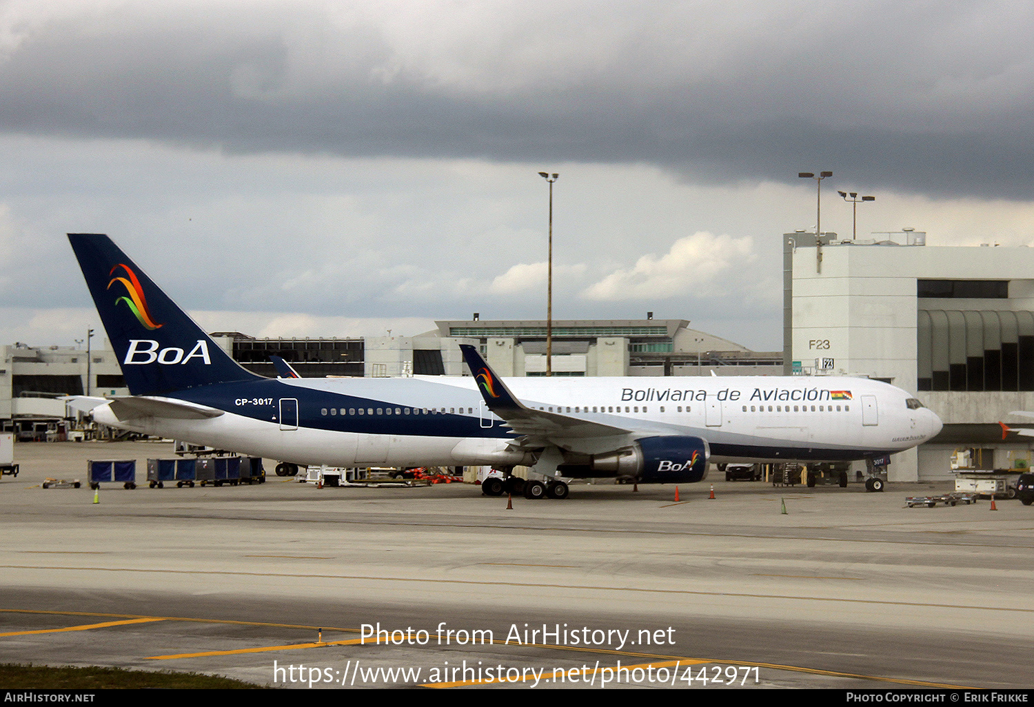 Aircraft Photo of CP-3017 | Boeing 767-328/ER | Boliviana de Aviación - BoA | AirHistory.net #442971