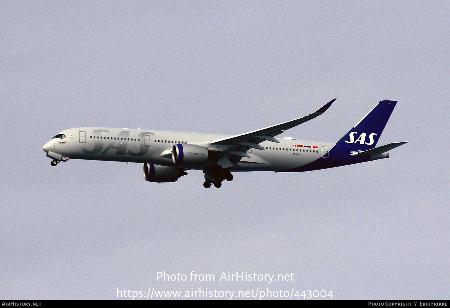 Aircraft Photo of SE-RSA | Airbus A350-941 | Scandinavian Airlines - SAS | AirHistory.net #443004