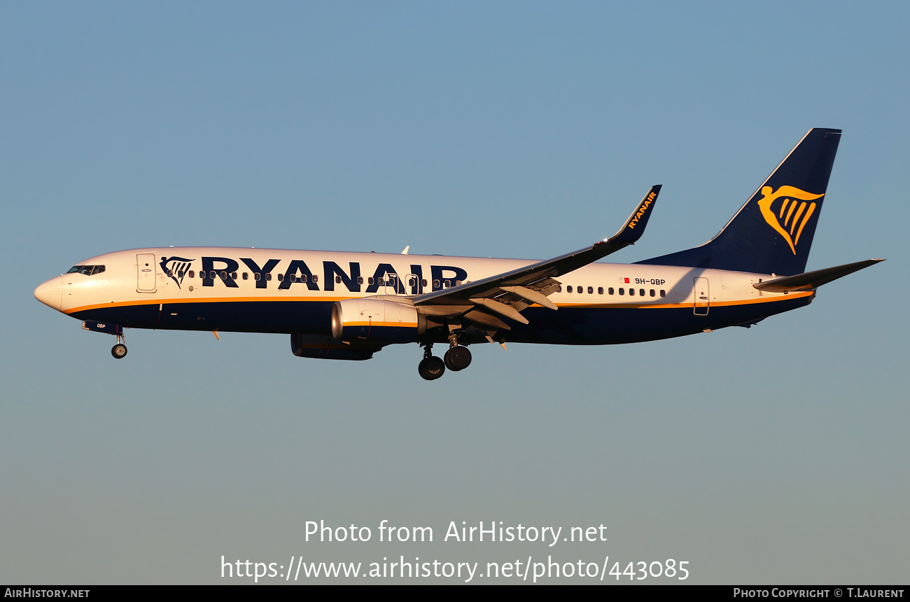 Aircraft Photo of 9H-QBP | Boeing 737-8AS | Ryanair | AirHistory.net #443085