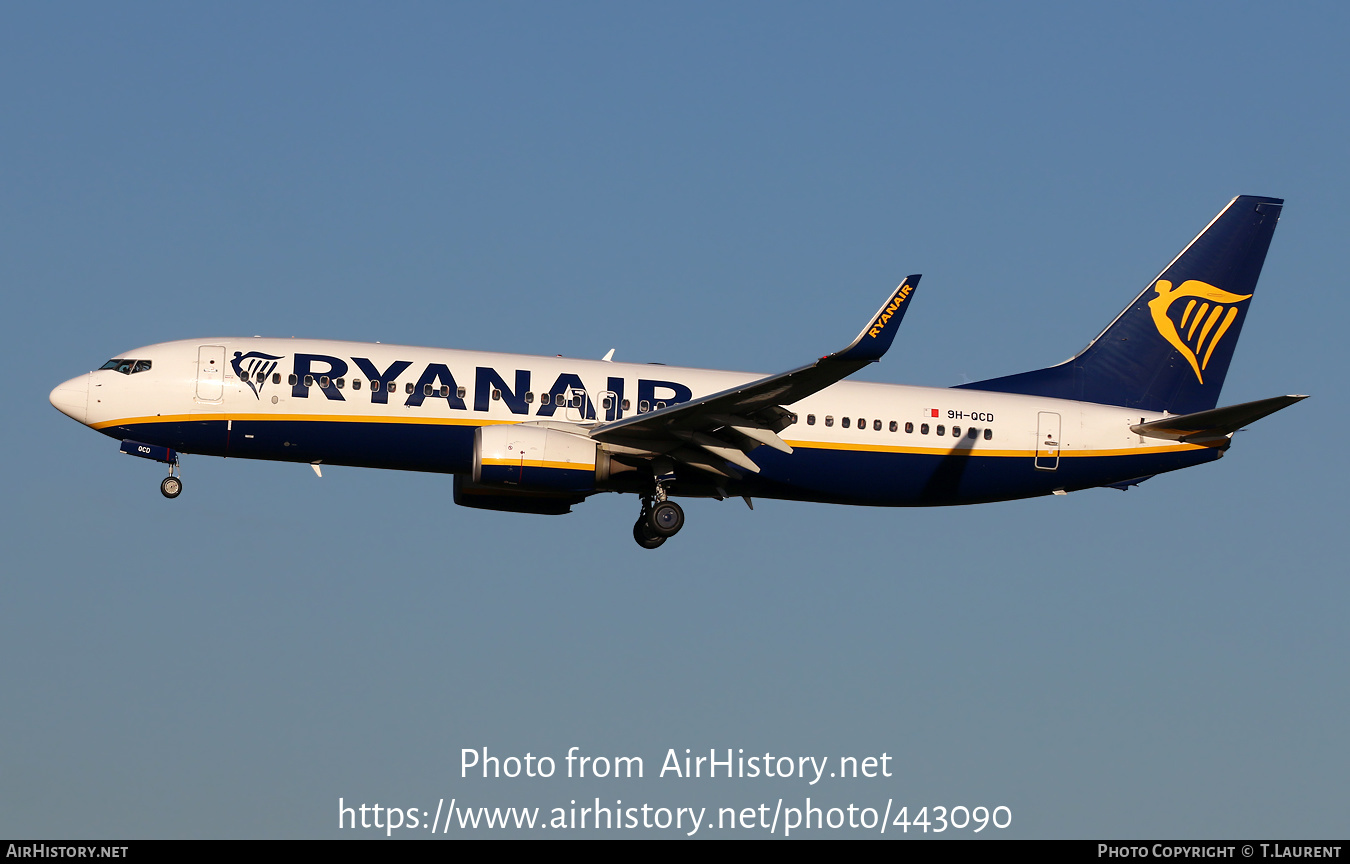 Aircraft Photo of 9H-QCD | Boeing 737-8AS | Ryanair | AirHistory.net #443090