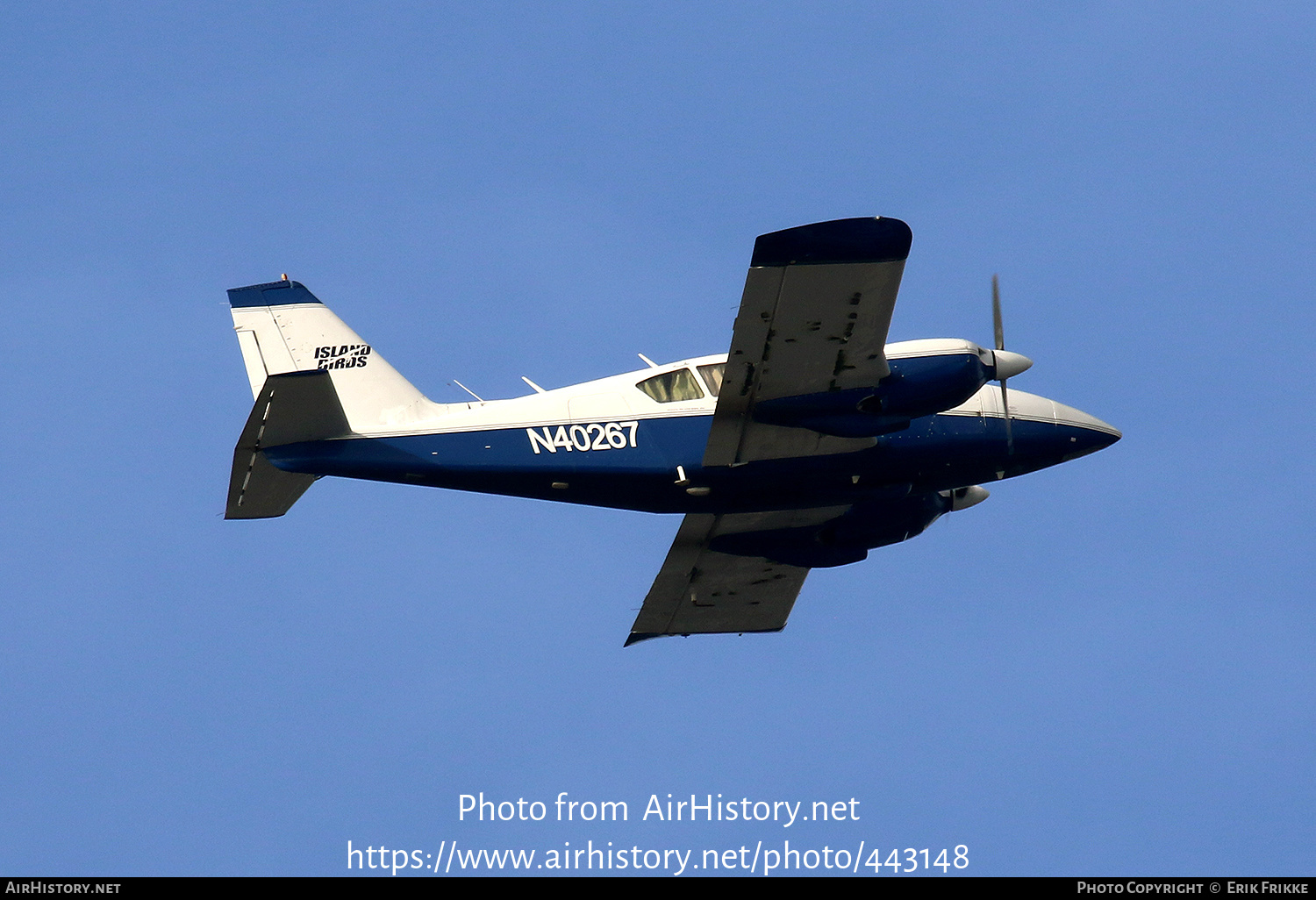 Aircraft Photo of N40267 | Piper PA-23-250 Aztec E | Island Birds | AirHistory.net #443148