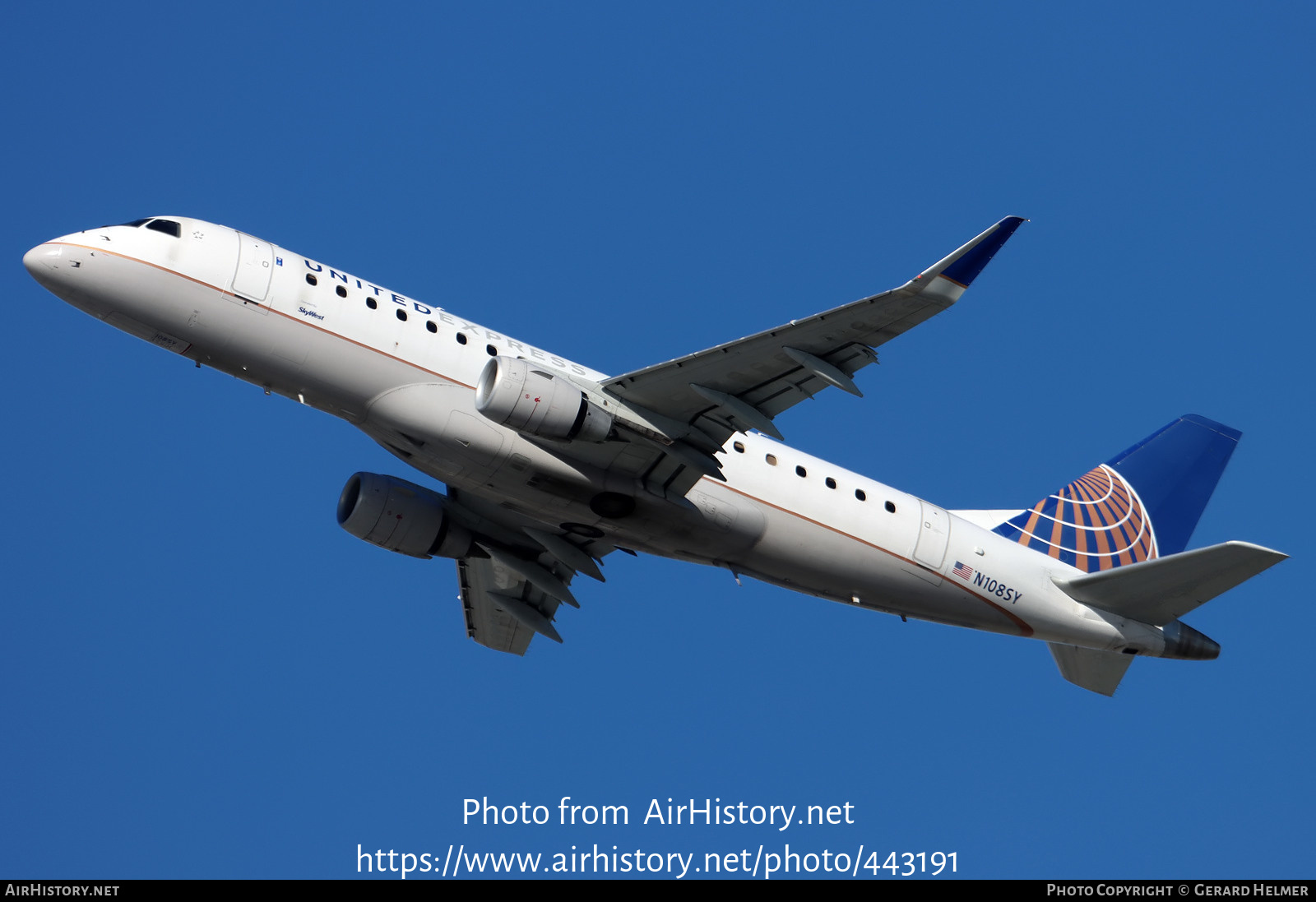 Aircraft Photo of N108SY | Embraer 175LR (ERJ-170-200LR) | United Express | AirHistory.net #443191