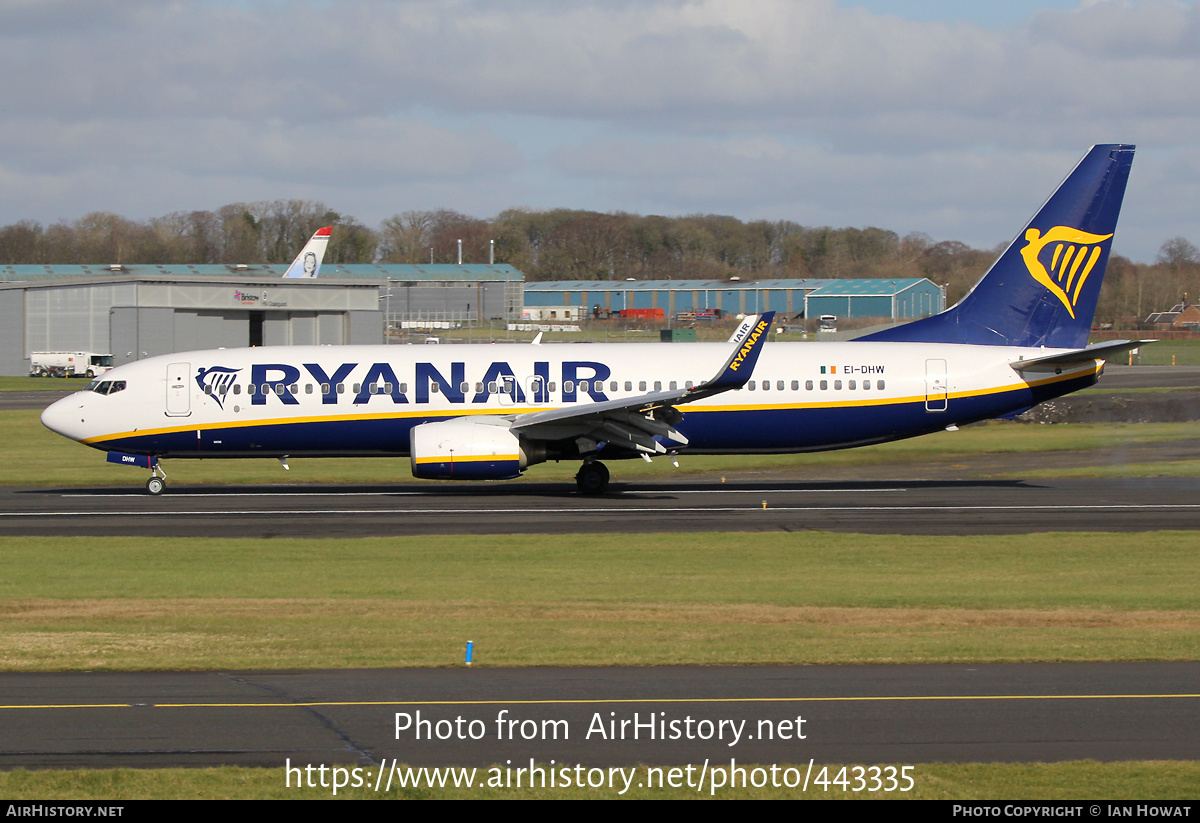 Aircraft Photo of EI-DHW | Boeing 737-8AS | Ryanair | AirHistory.net #443335