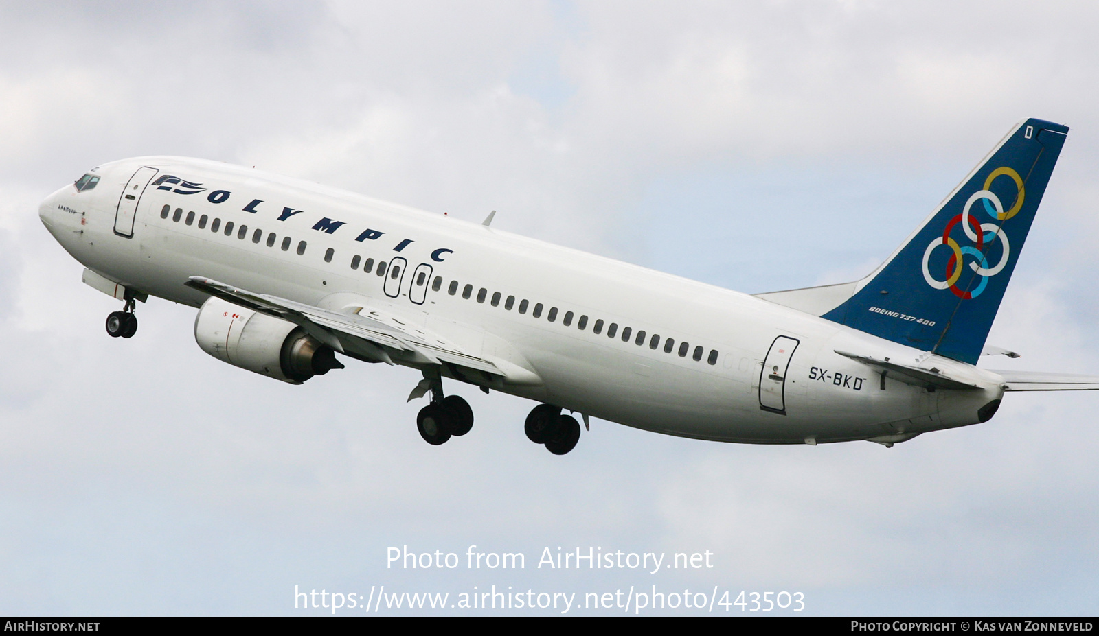 Aircraft Photo of SX-BKD | Boeing 737-484 | Olympic | AirHistory.net #443503