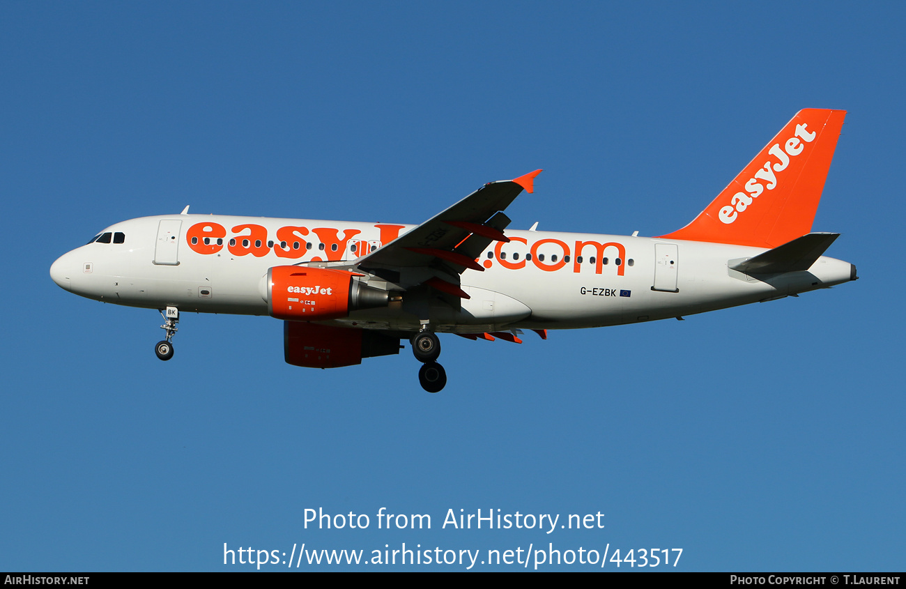 Aircraft Photo of G-EZBK | Airbus A319-111 | EasyJet | AirHistory.net #443517