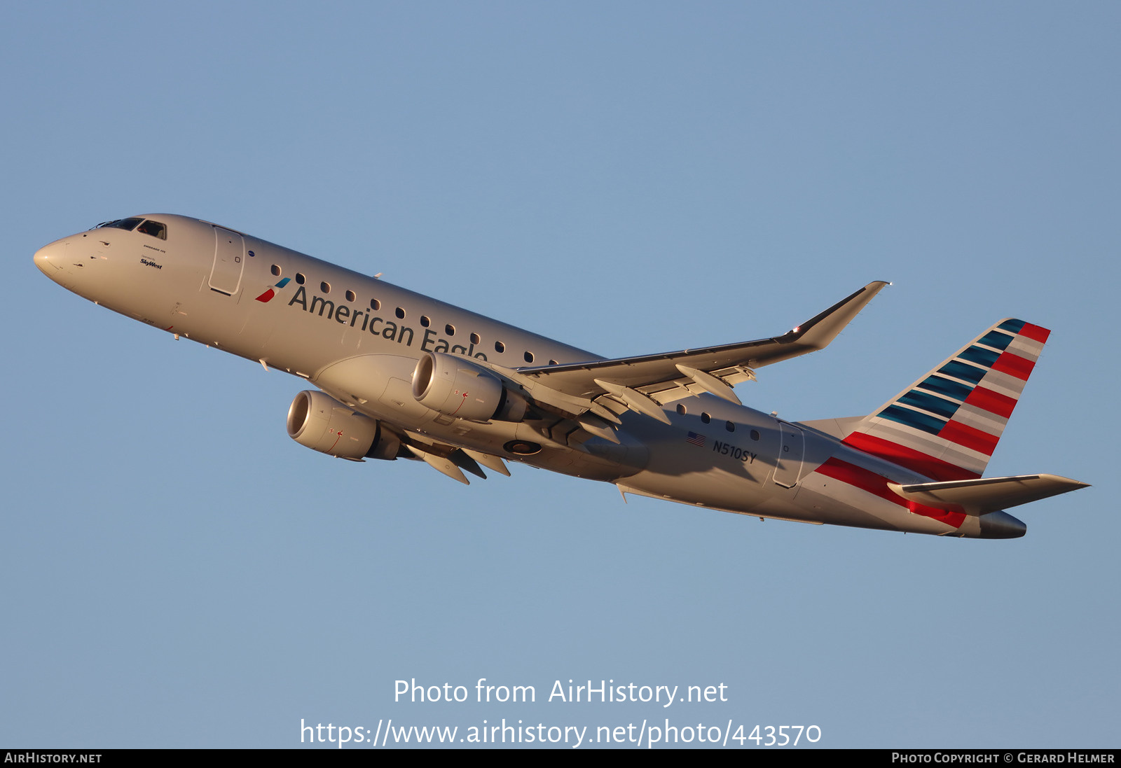 Aircraft Photo of N510SY | Embraer 175LR (ERJ-170-200LR) | American Eagle | AirHistory.net #443570