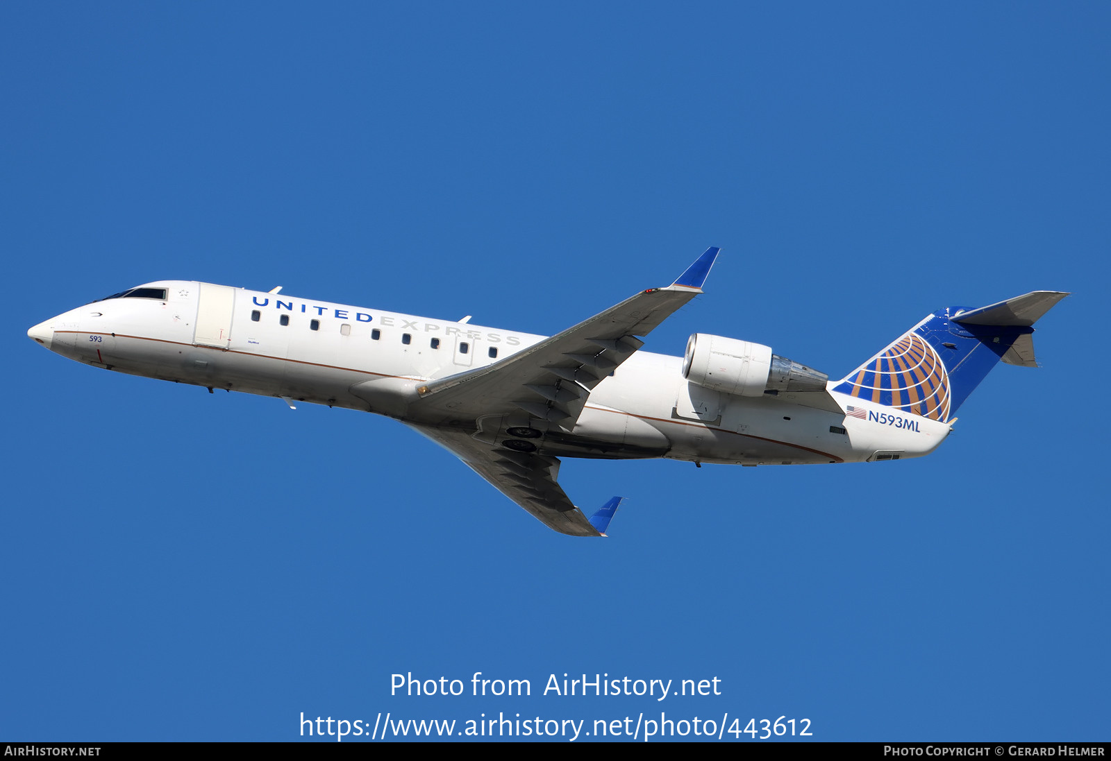 Aircraft Photo of N593ML | Bombardier CRJ-200LR (CL-600-2B19) | United Express | AirHistory.net #443612