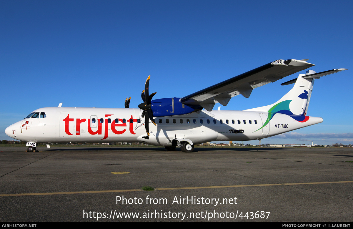 Aircraft Photo of VT-TMC | ATR ATR-72-600 (ATR-72-212A) | Trujet | AirHistory.net #443687