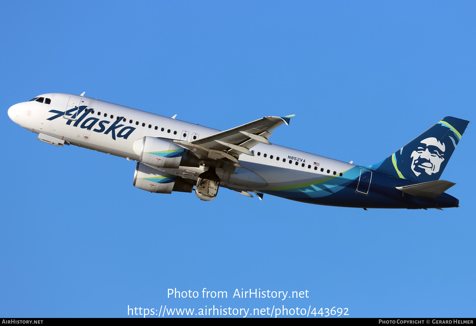 Aircraft Photo of N852VA | Airbus A320-214 | Alaska Airlines | AirHistory.net #443692