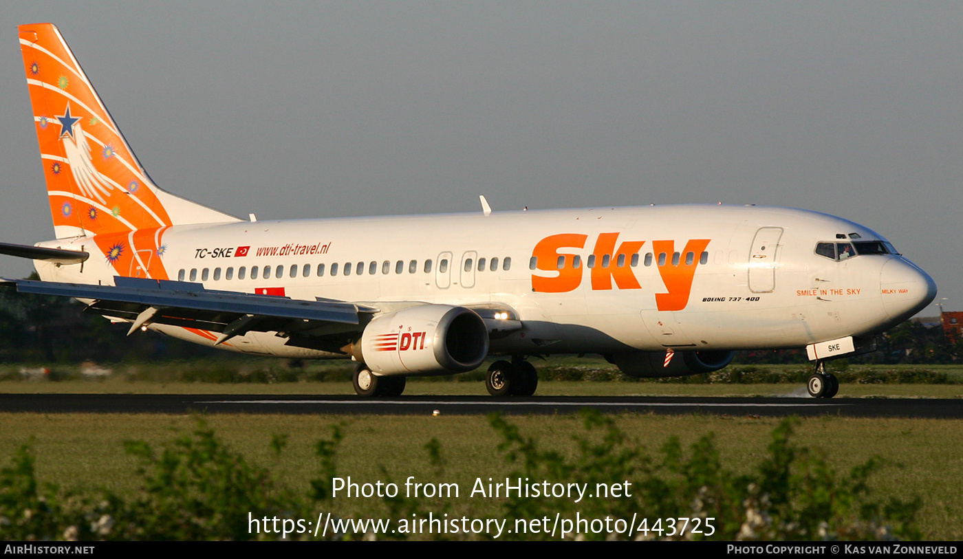 Aircraft Photo of TC-SKE | Boeing 737-4Q8 | Sky Airlines | AirHistory.net #443725