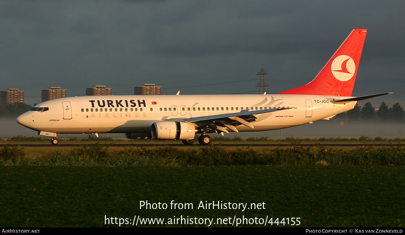 Aircraft Photo of TC-JGG | Boeing 737-8F2 | Turkish Airlines | AirHistory.net #444155