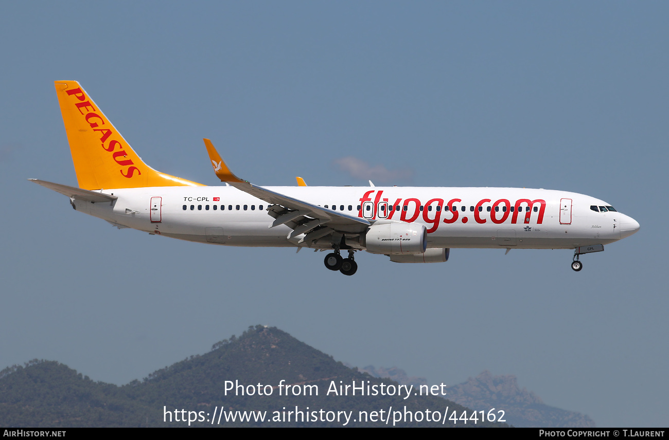 Aircraft Photo of TC-CPL | Boeing 737-82R | Pegasus Airlines | AirHistory.net #444162