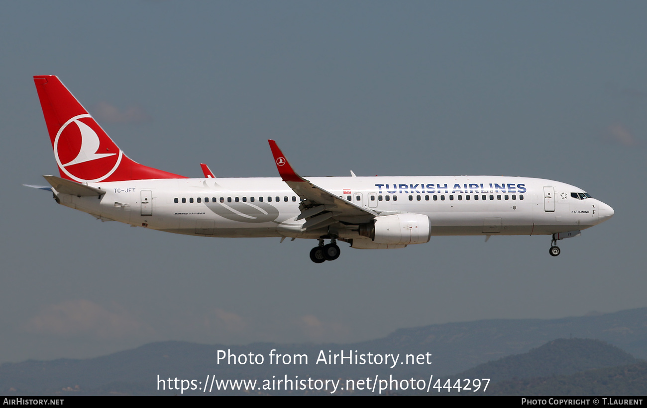 Aircraft Photo of TC-JFT | Boeing 737-8F2 | Turkish Airlines | AirHistory.net #444297