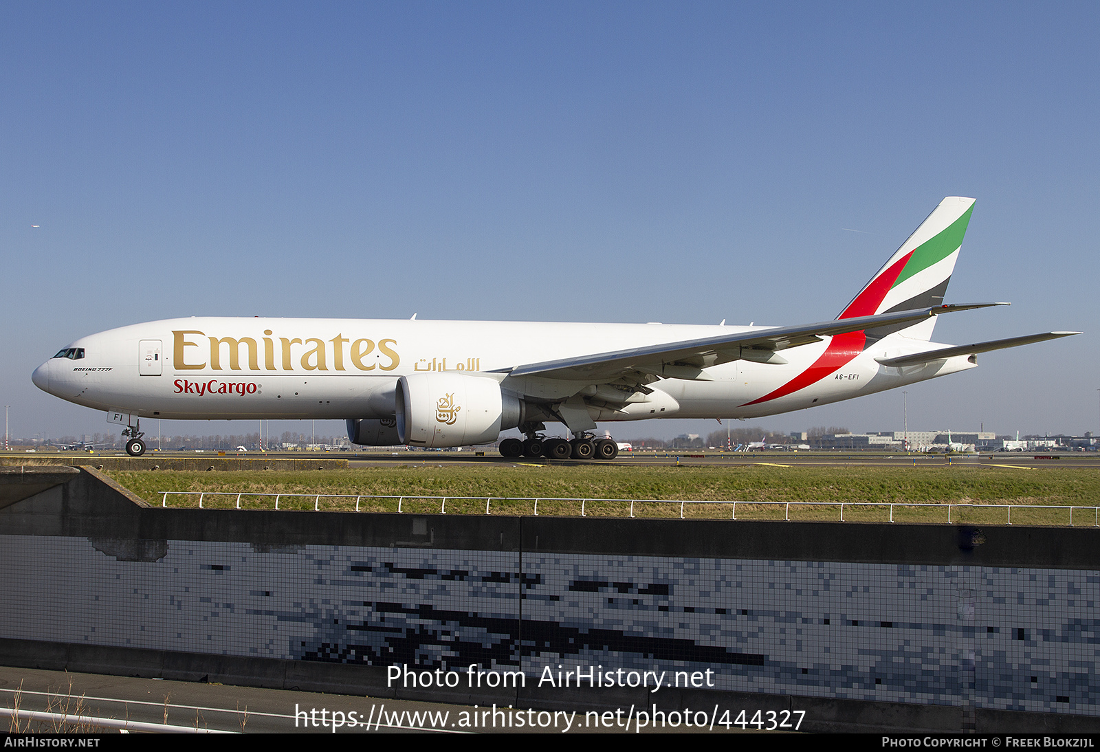 Aircraft Photo of A6-EFI | Boeing 777-F1H | Emirates SkyCargo | AirHistory.net #444327