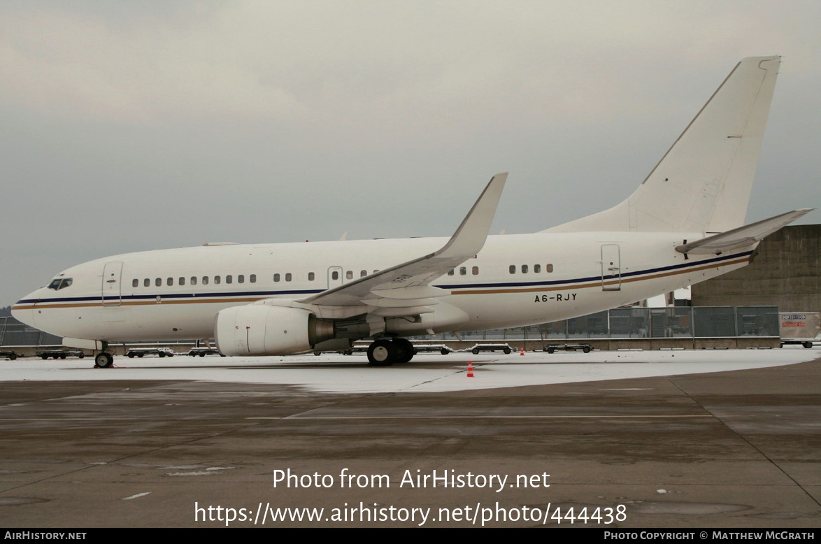 Aircraft Photo of A6-RJY | Boeing 737-7Z5 BBJ | AirHistory.net #444438