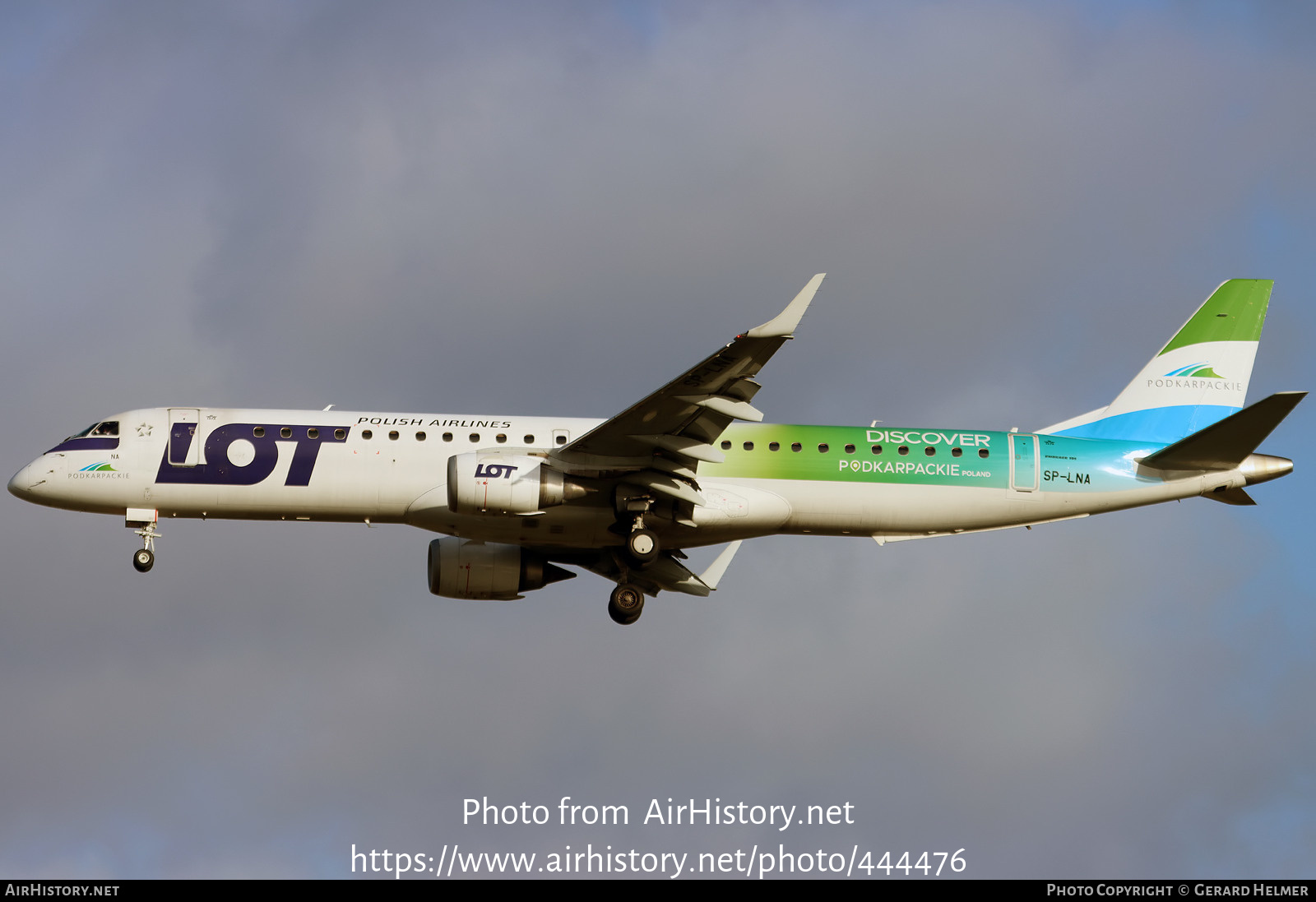 Aircraft Photo of SP-LNA | Embraer 195LR (ERJ-190-200LR) | LOT Polish Airlines - Polskie Linie Lotnicze | AirHistory.net #444476