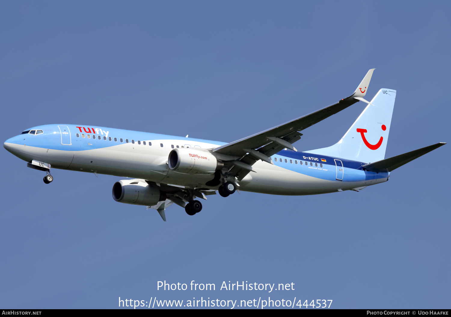 Aircraft Photo of D-ATUC | Boeing 737-8K5 | TUIfly | AirHistory.net #444537