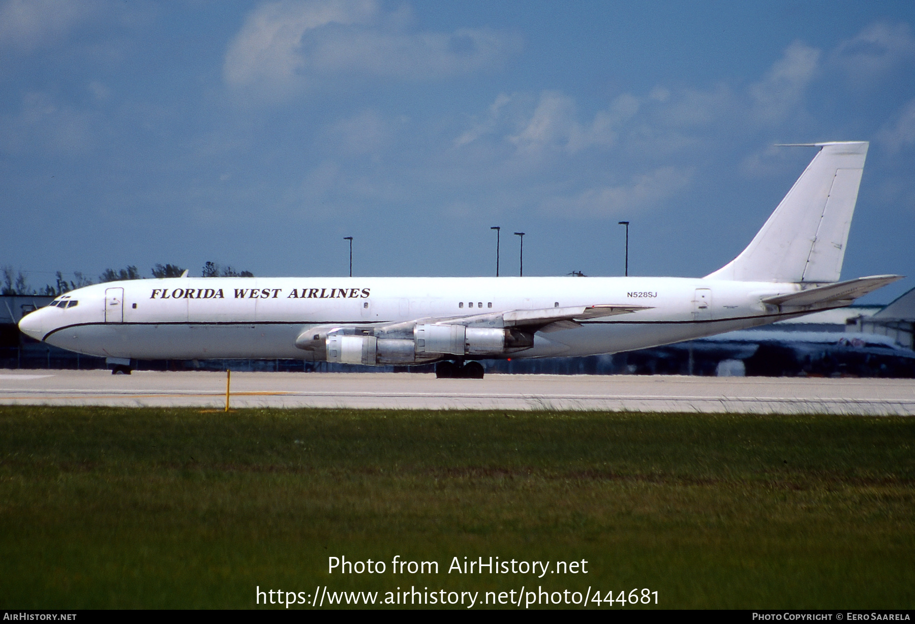 Aircraft Photo of N528SJ | Boeing 707-369C | Florida West Airlines | AirHistory.net #444681