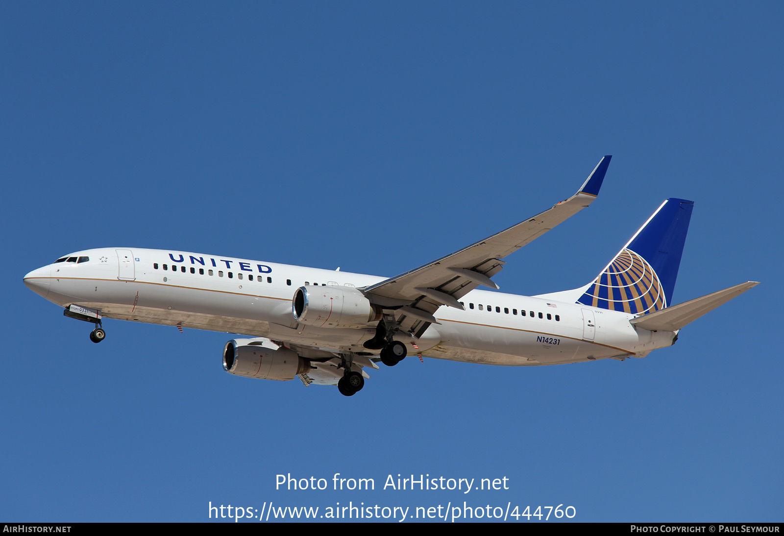 Aircraft Photo of N14231 | Boeing 737-824 | United Airlines | AirHistory.net #444760