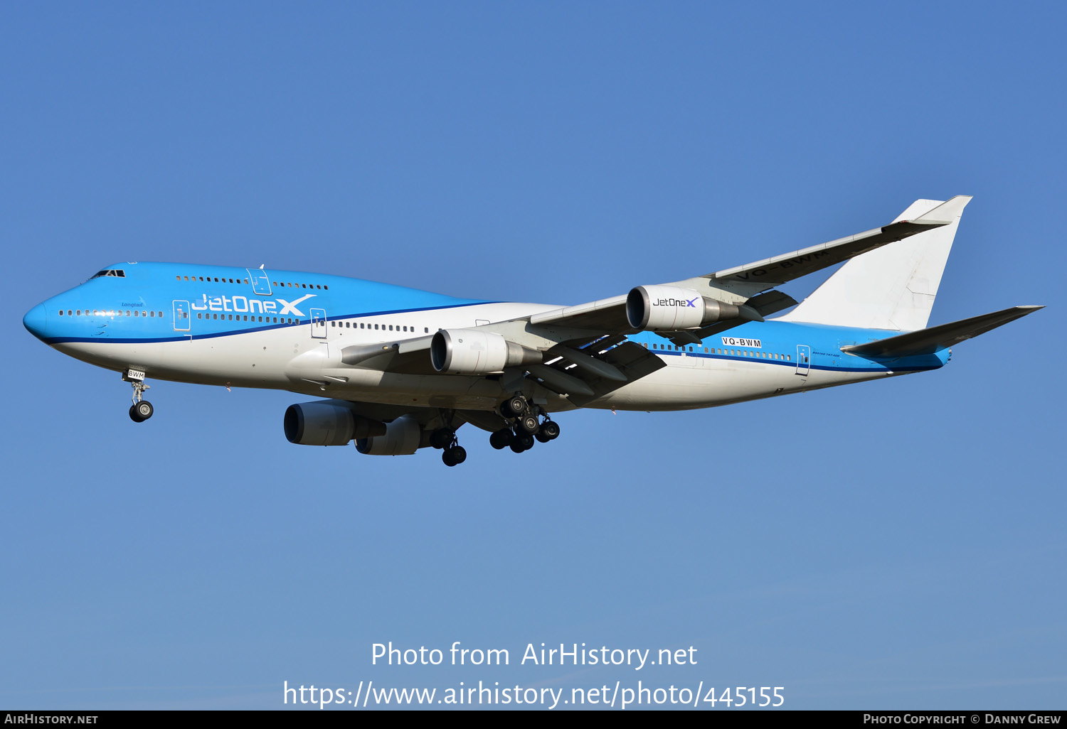 Aircraft Photo of VQ-BWM | Boeing 747-406M | JetOneX | AirHistory.net #445155