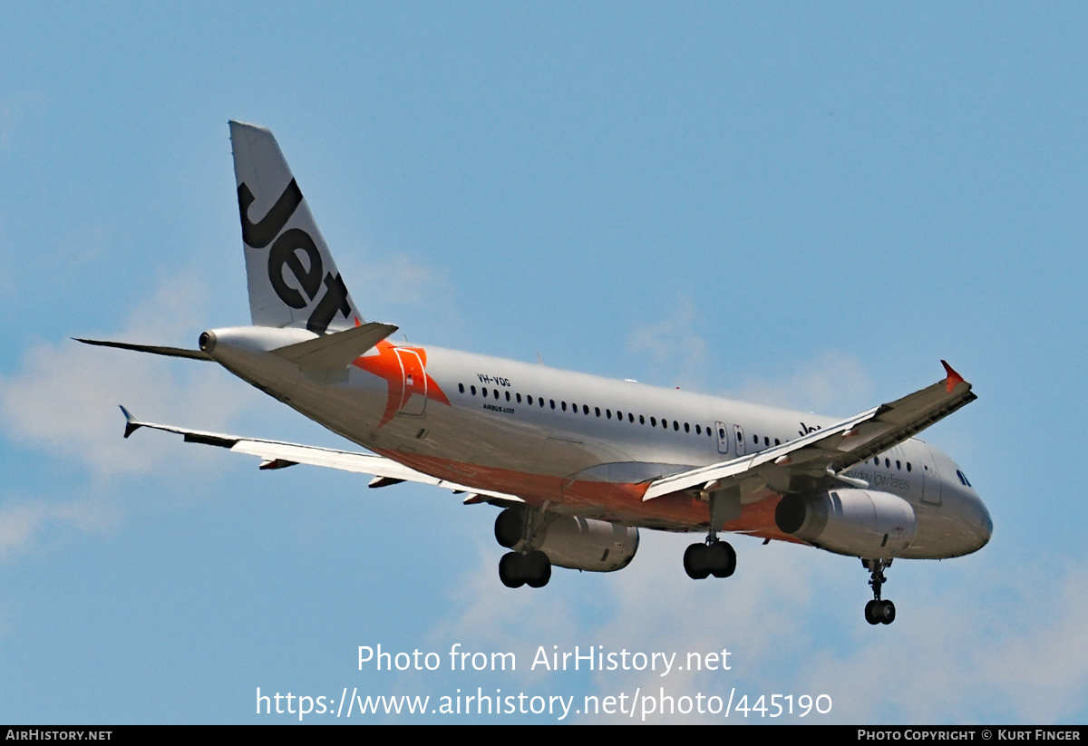 Aircraft Photo of VH-VQG | Airbus A320-232 | Jetstar Airways | AirHistory.net #445190