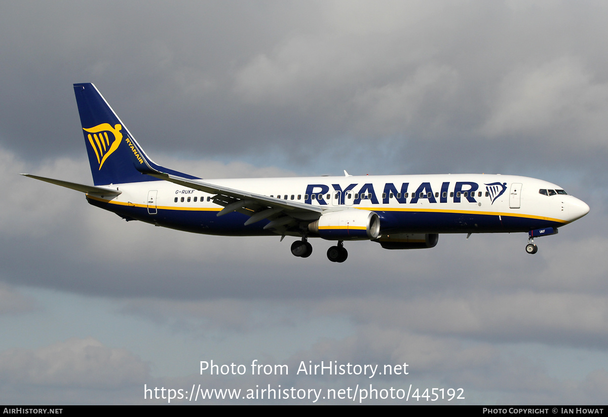 Aircraft Photo of G-RUKF | Boeing 737-8AS | Ryanair | AirHistory.net #445192