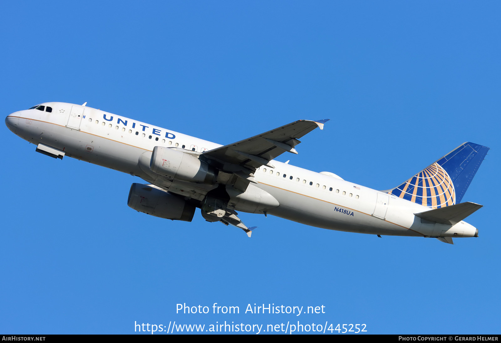 Aircraft Photo of N418UA | Airbus A320-232 | United Airlines | AirHistory.net #445252