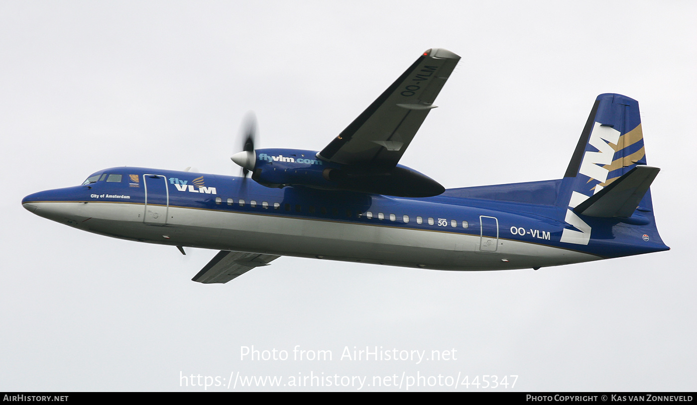 Aircraft Photo of OO-VLM | Fokker 50 | VLM Airlines | AirHistory.net #445347