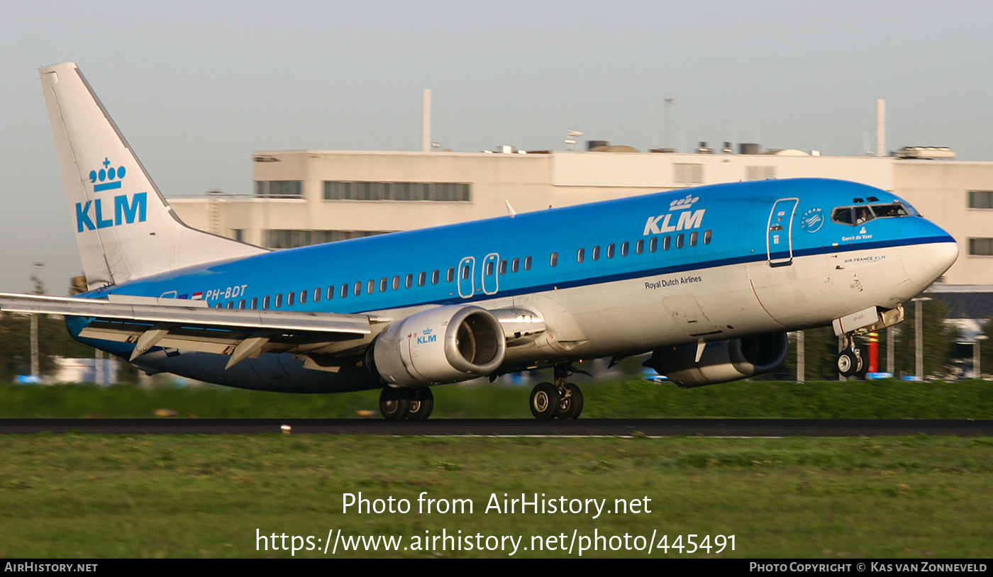 Aircraft Photo of PH-BDT | Boeing 737-406 | KLM - Royal Dutch Airlines | AirHistory.net #445491