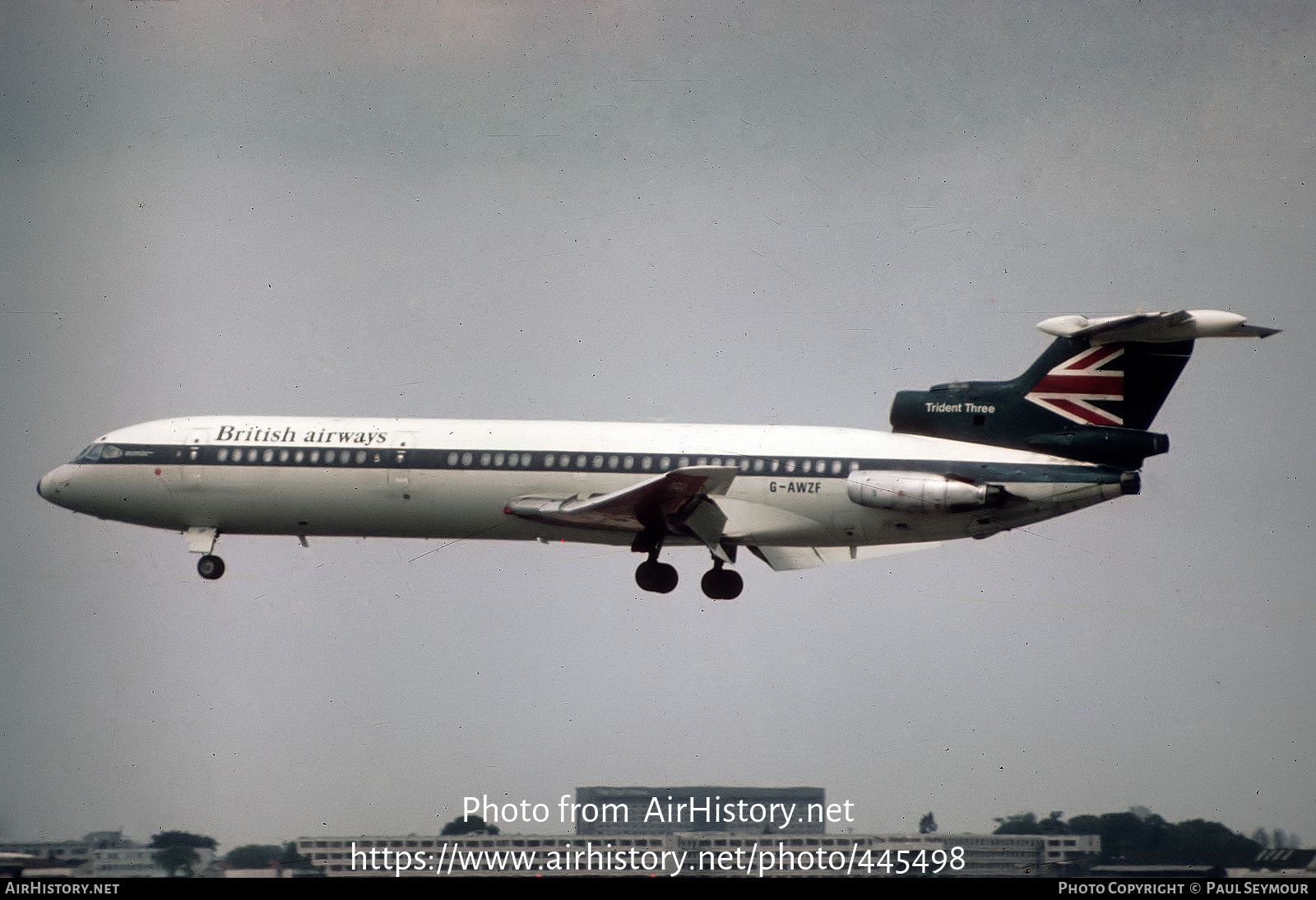 Aircraft Photo Of G-AWZF | Hawker Siddeley HS-121 Trident 3B | British ...