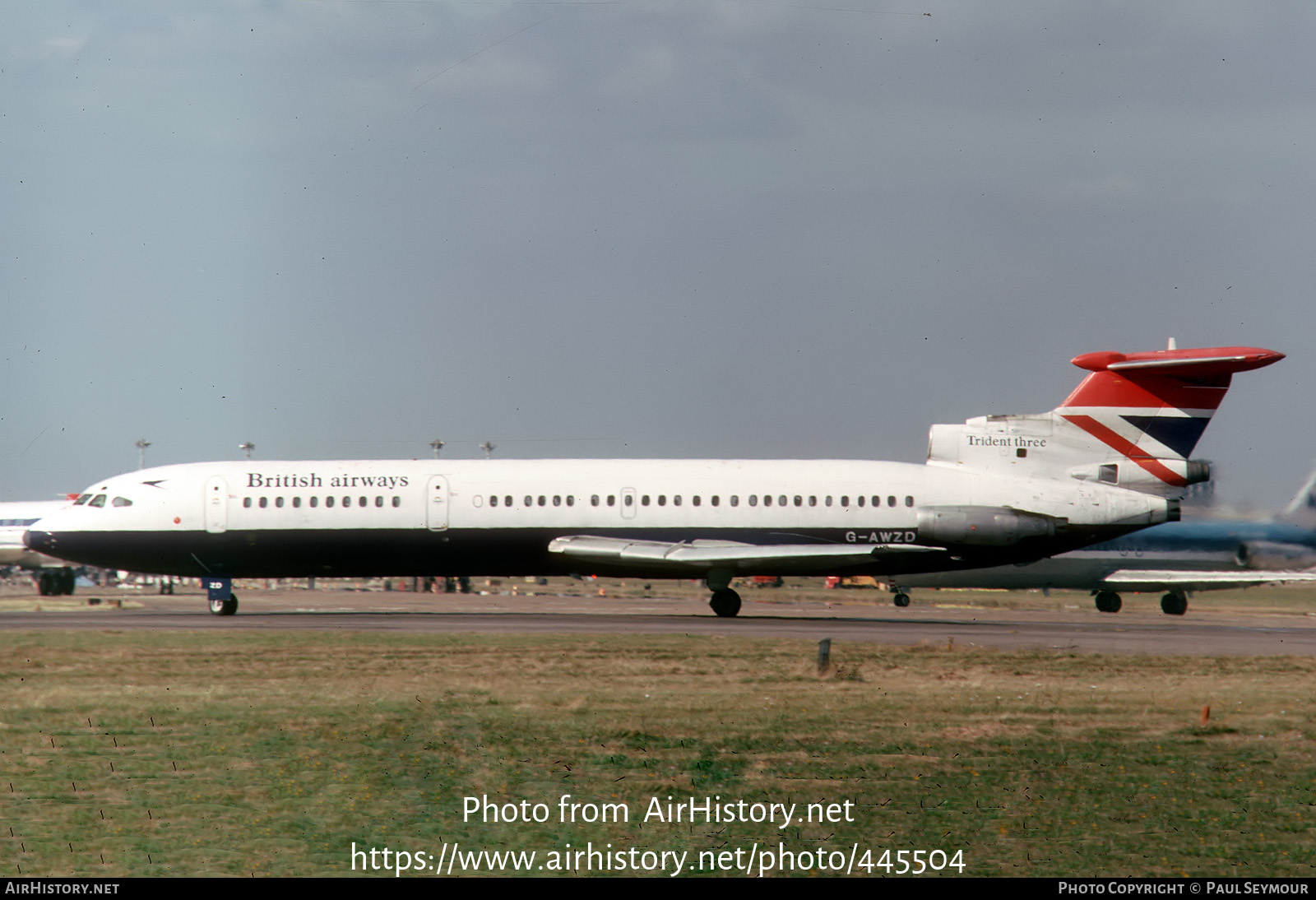 Aircraft Photo of G-AWZD | Hawker Siddeley HS-121 Trident 3B | British Airways | AirHistory.net #445504