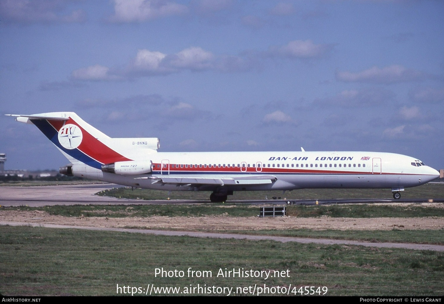 Aircraft Photo of G-BKNG | Boeing 727-217/Adv | Dan-Air London | AirHistory.net #445549