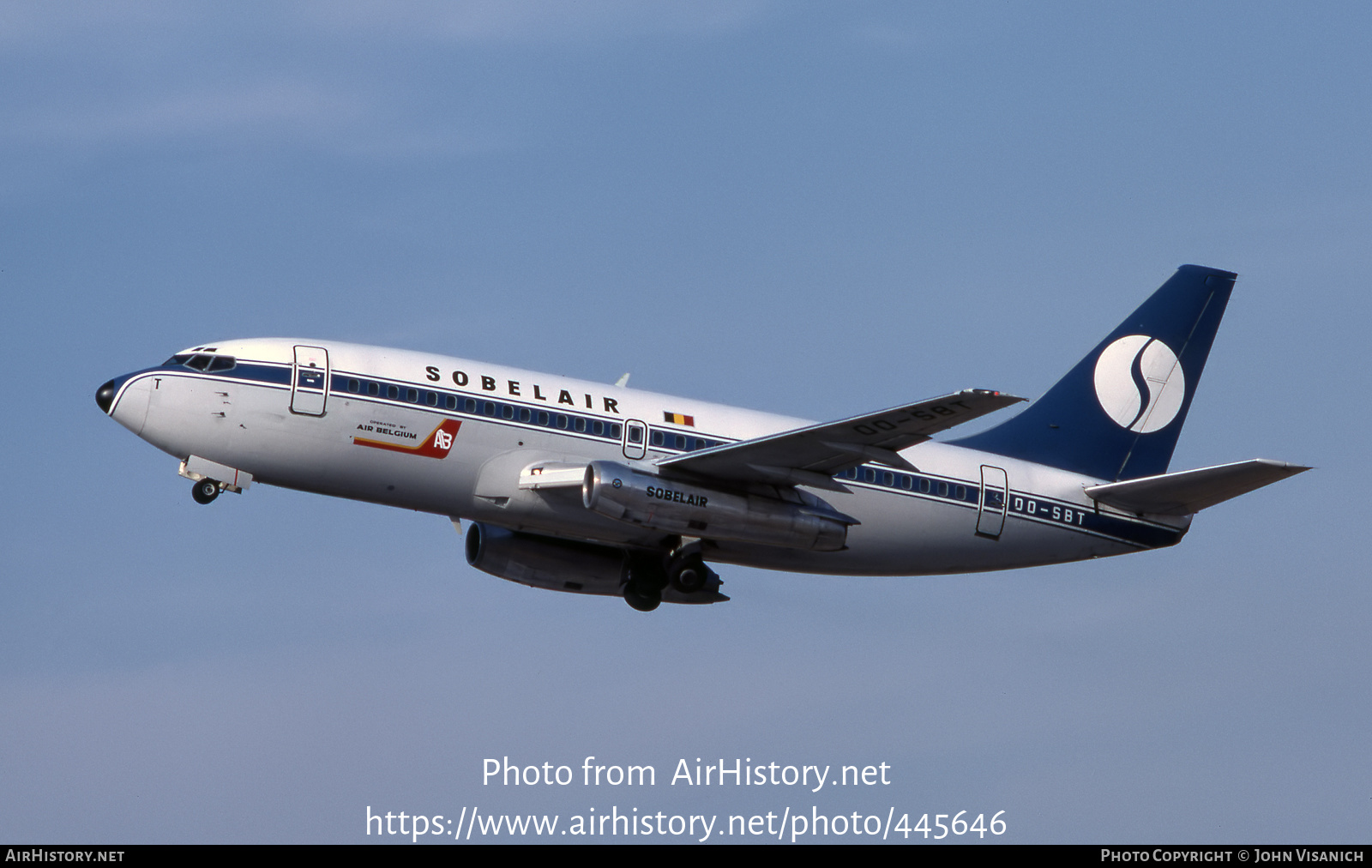 Aircraft Photo of OO-SBT | Boeing 737-229/Adv | Sobelair | AirHistory.net #445646