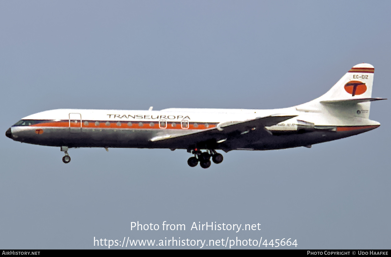 Aircraft Photo of EC-CIZ | Sud SE-210 Caravelle 10B1R | Trans Europa | AirHistory.net #445664