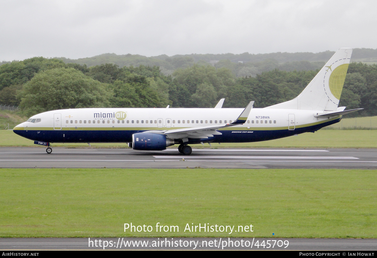 Aircraft Photo of N738MA | Boeing 737-8Q8 | Miami Air International | AirHistory.net #445709