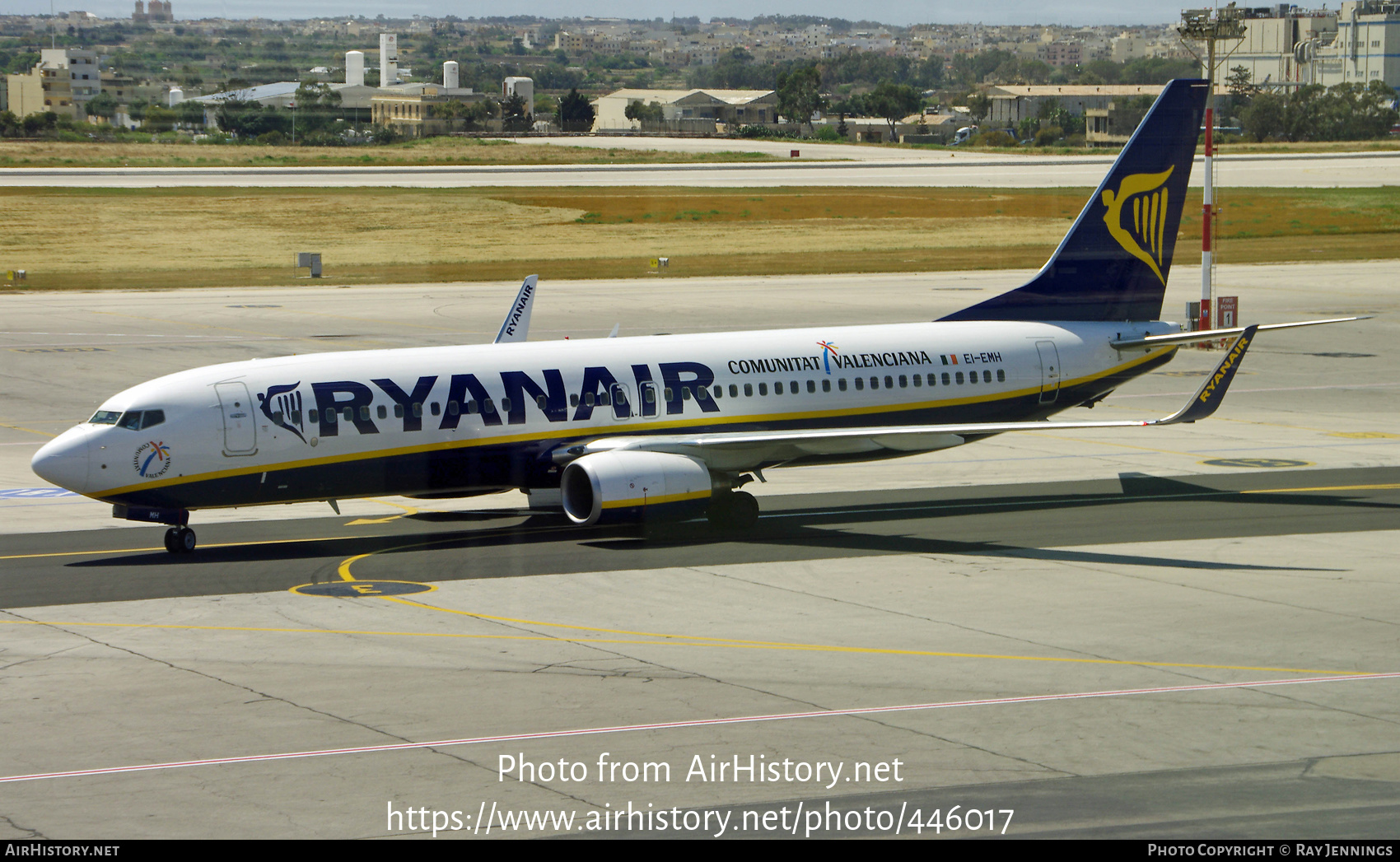 Aircraft Photo of EI-EMH | Boeing 737-800 | Ryanair | AirHistory.net #446017