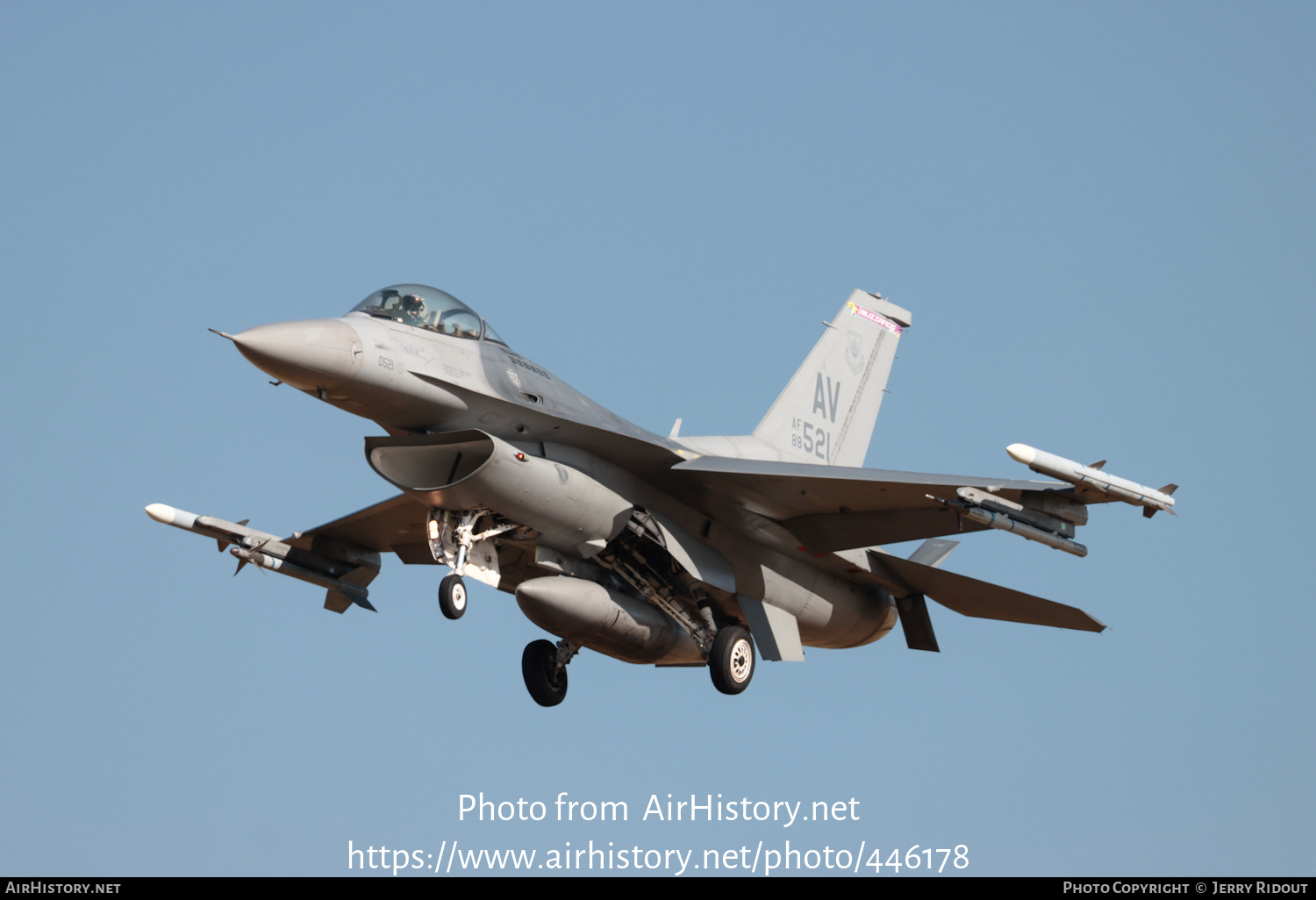 Aircraft Photo of 88-0521 / AF88-521 | General Dynamics F-16C Fighting Falcon | USA - Air Force | AirHistory.net #446178