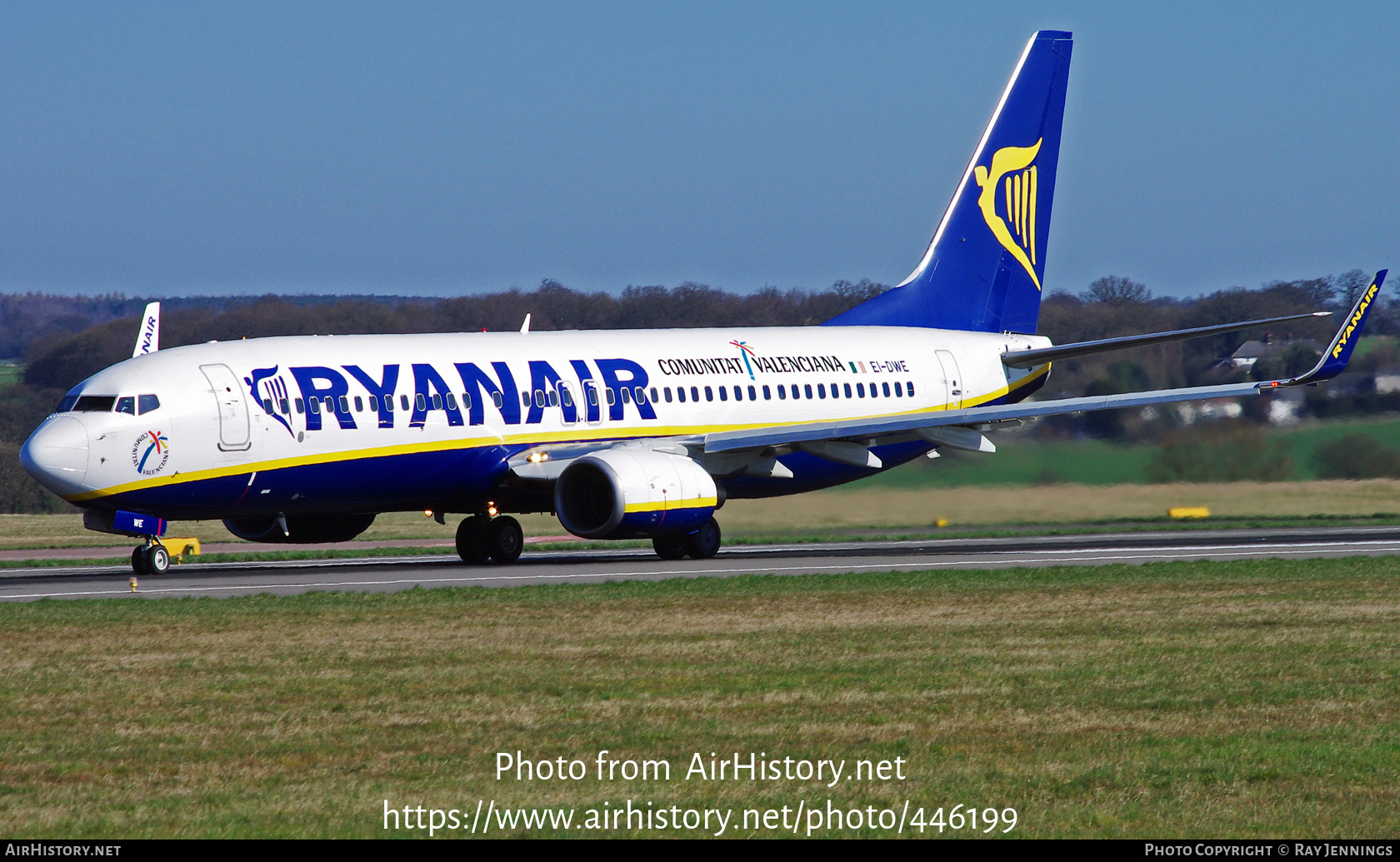 Aircraft Photo of EI-DWE | Boeing 737-8AS | Ryanair | AirHistory.net #446199