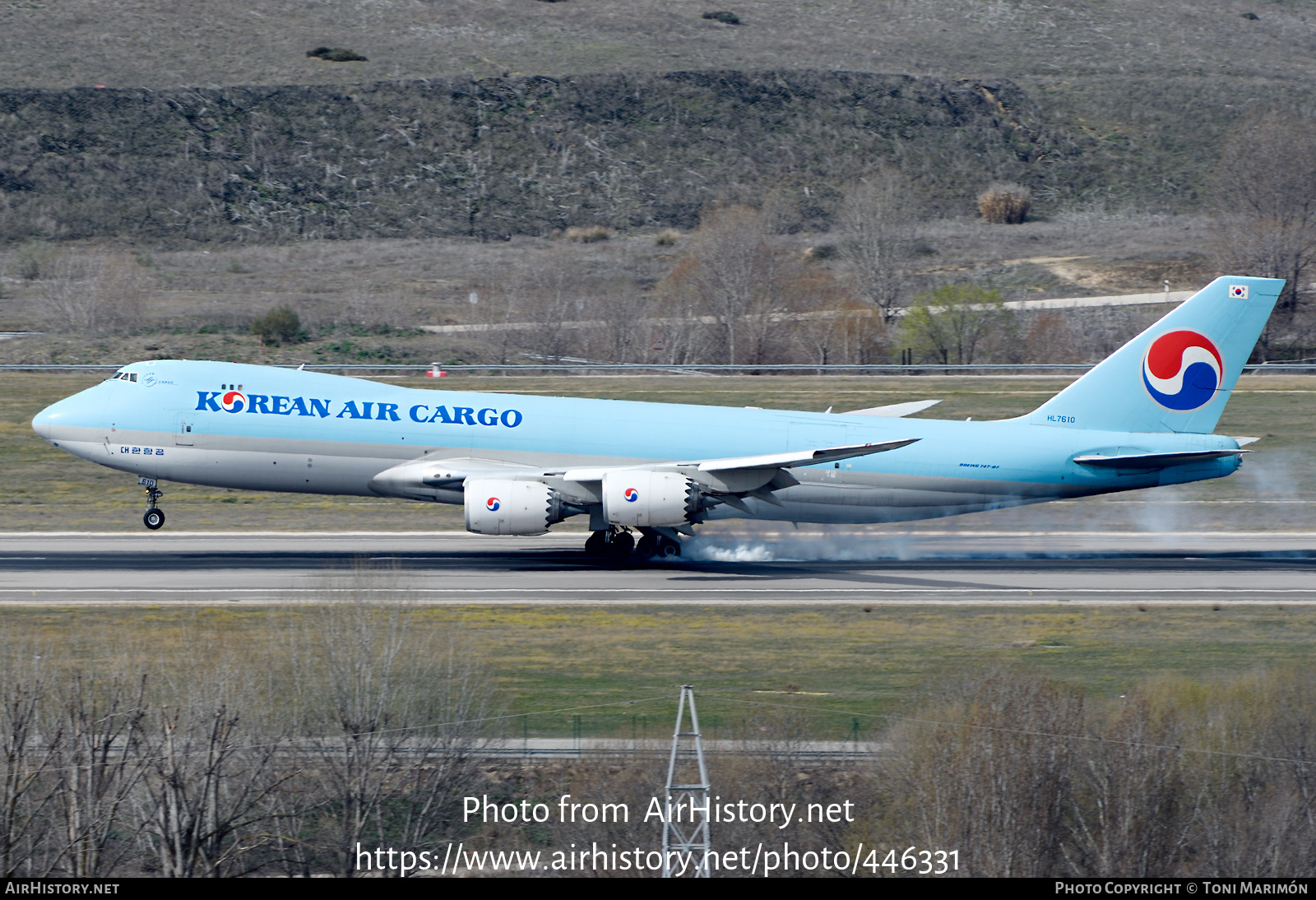 Aircraft Photo of HL7610 | Boeing 747-8HTF/SCD | Korean Air Cargo | AirHistory.net #446331